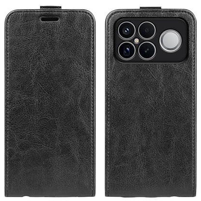 Xiaomi Poco F8 Ultra 5G Texture Vertical Flip Leather Wallet Case with Card Slot, PU TPU Shockproof Protective Cover, Anti-Drop Magnetic Folio Phone Case