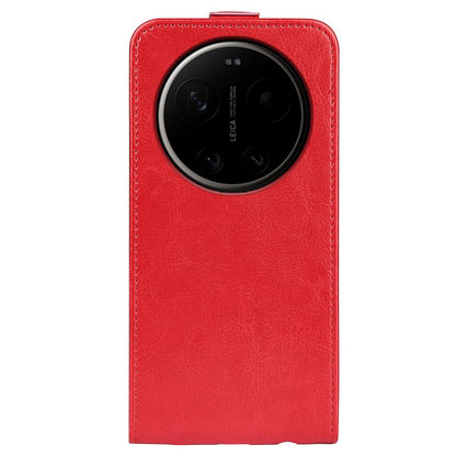 Xiaomi 17 Ultra Texture Vertical Flip Leather Wallet Case with Card Slot, PU TPU Shockproof Protective Cover, Anti-Drop Magnetic Folio Phone Case