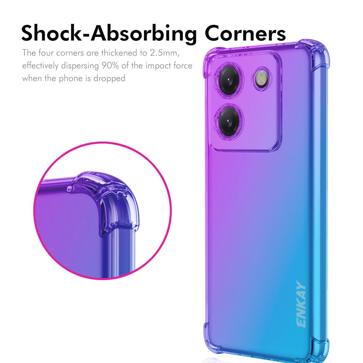 Xiaomi Poco M7 Pro Gradient Airbag TPU Phone Case Shockproof Slim Protective Cover