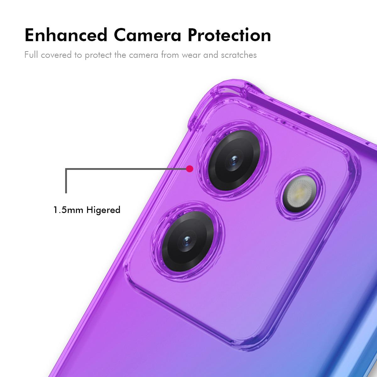 Xiaomi Poco M7 Pro Gradient Airbag TPU Phone Case Shockproof Slim Protective Cover