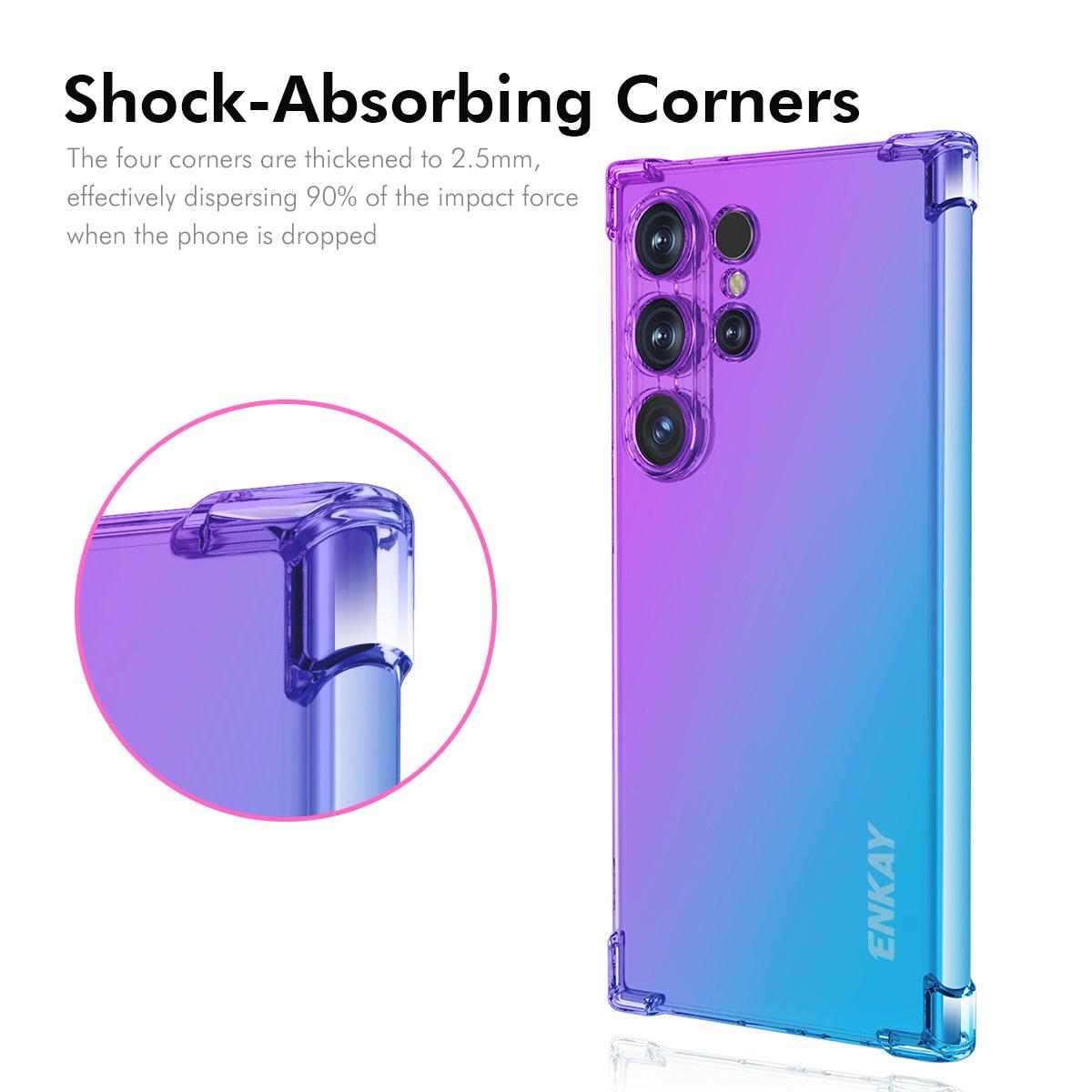 Samsung Galaxy S24 Ultra 5G Gradient Airbag TPU Phone Case Shockproof Slim Protective Cover