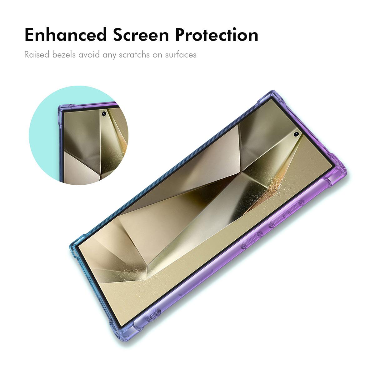 Samsung Galaxy S24 Ultra 5G Gradient Airbag TPU Phone Case Shockproof Slim Protective Cover