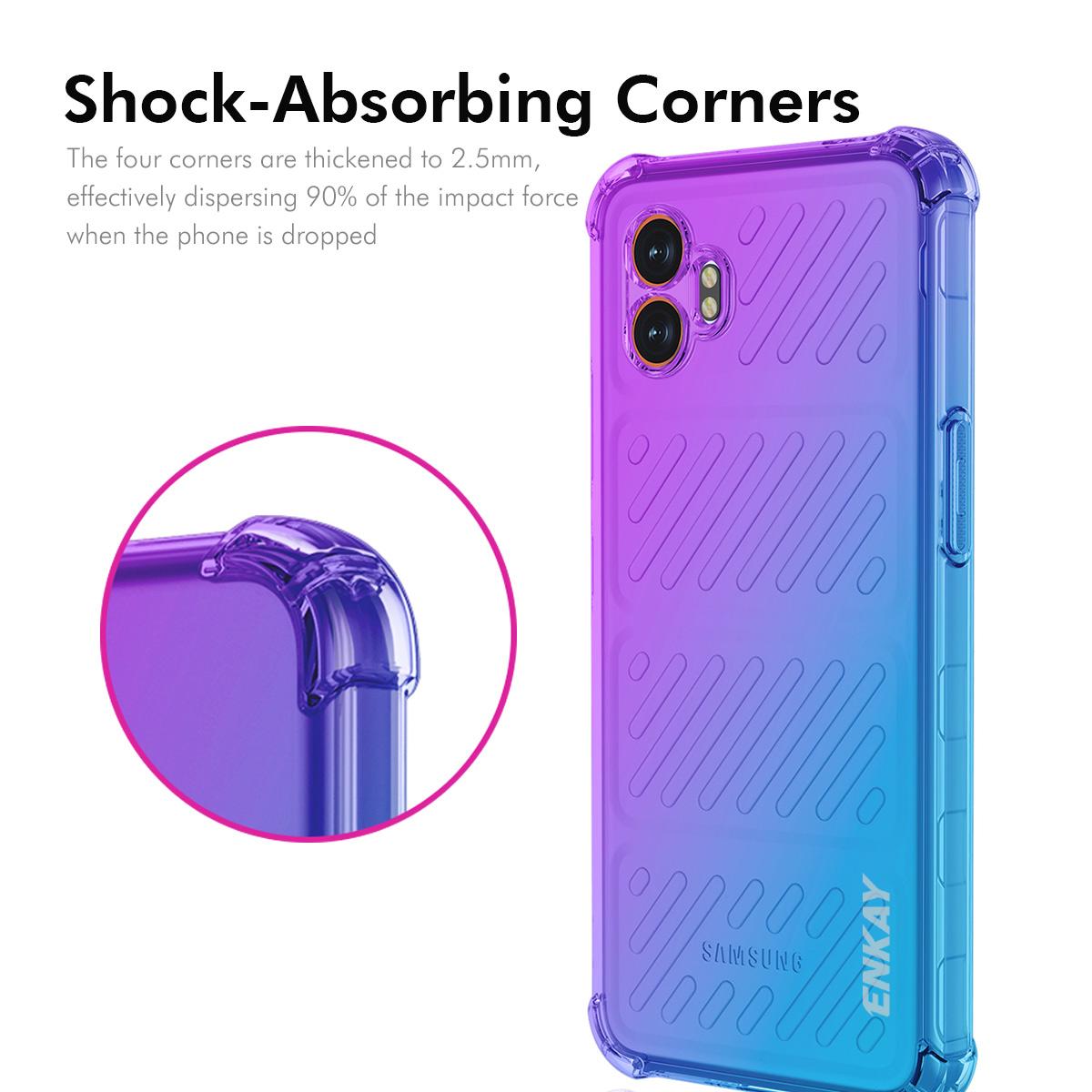 Samsung Galaxy Xcover7 Pro Gradient Airbag TPU Phone Case Shockproof Slim Protective Cover