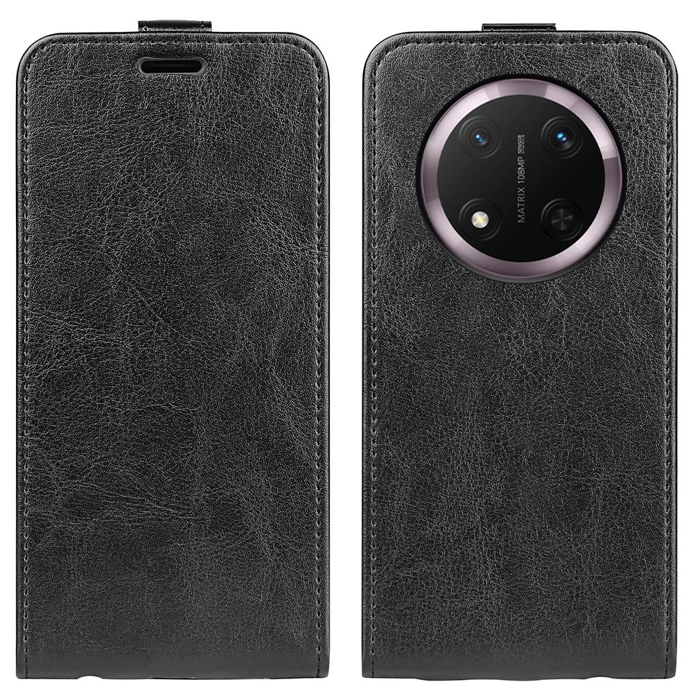 Honor X9c Texture Vertical Flip Leather Wallet Case with Card Slot, PU TPU Shockproof Protective Cover, Anti-Drop Magnetic Folio Phone Case