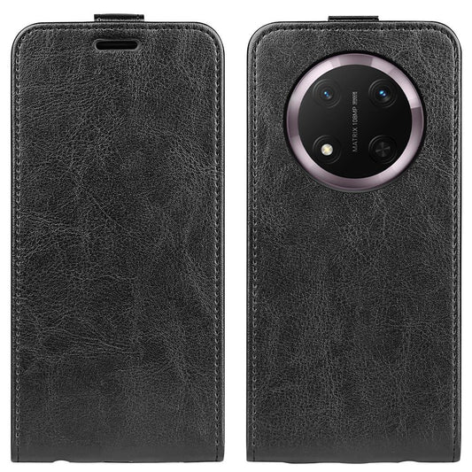 Honor X9c Texture Vertical Flip Leather Wallet Case with Card Slot, PU TPU Shockproof Protective Cover, Anti-Drop Magnetic Folio Phone Case