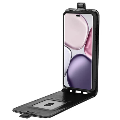 Honor X9c Texture Vertical Flip Leather Wallet Case with Card Slot, PU TPU Shockproof Protective Cover, Anti-Drop Magnetic Folio Phone Case