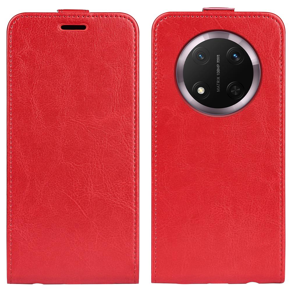Honor X9c Texture Vertical Flip Leather Wallet Case with Card Slot, PU TPU Shockproof Protective Cover, Anti-Drop Magnetic Folio Phone Case