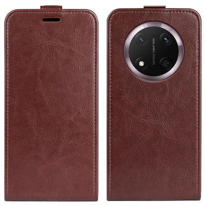 Honor X9c Texture Vertical Flip Leather Wallet Case with Card Slot, PU TPU Shockproof Protective Cover, Anti-Drop Magnetic Folio Phone Case
