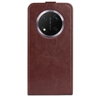 Honor X9c Texture Vertical Flip Leather Wallet Case with Card Slot, PU TPU Shockproof Protective Cover, Anti-Drop Magnetic Folio Phone Case