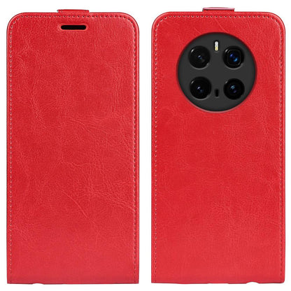 Honor Magic7 Pro Texture Vertical Flip Leather Wallet Case with Card Slot, PU TPU Shockproof Protective Cover, Anti-Drop Magnetic Folio Phone Case