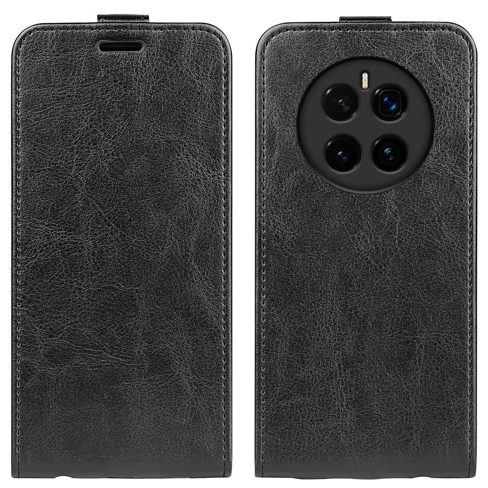 Honor Magic7 5G Texture Vertical Flip Leather Wallet Case with Card Slot, PU TPU Shockproof Protective Cover, Anti-Drop Magnetic Folio Phone Case