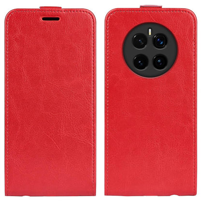 Honor Magic7 5G Texture Vertical Flip Leather Wallet Case with Card Slot, PU TPU Shockproof Protective Cover, Anti-Drop Magnetic Folio Phone Case
