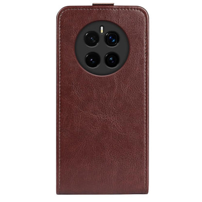 Honor Magic7 5G Texture Vertical Flip Leather Wallet Case with Card Slot, PU TPU Shockproof Protective Cover, Anti-Drop Magnetic Folio Phone Case