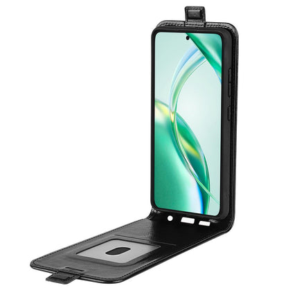 Honor 200 Smart Texture Vertical Flip Leather Wallet Case with Card Slot, PU TPU Shockproof Protective Cover, Anti-Drop Magnetic Folio Phone Case
