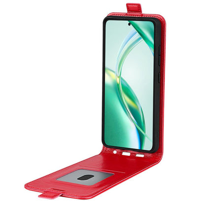 Honor 200 Smart Texture Vertical Flip Leather Wallet Case with Card Slot, PU TPU Shockproof Protective Cover, Anti-Drop Magnetic Folio Phone Case
