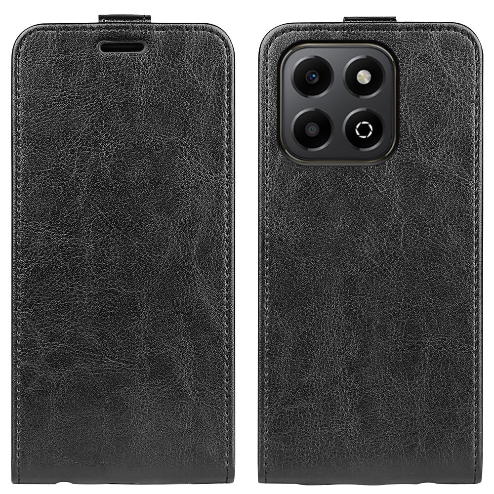 Honor X6b Texture Vertical Flip Leather Wallet Case with Card Slot, PU TPU Shockproof Protective Cover, Anti-Drop Magnetic Folio Phone Case