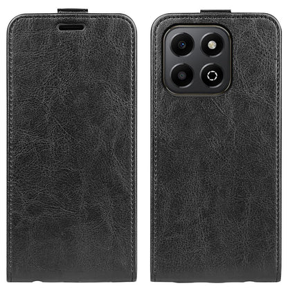 Honor X6b Texture Vertical Flip Leather Wallet Case with Card Slot, PU TPU Shockproof Protective Cover, Anti-Drop Magnetic Folio Phone Case