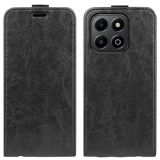 Honor X6b Texture Vertical Flip Leather Wallet Case with Card Slot, PU TPU Shockproof Protective Cover, Anti-Drop Magnetic Folio Phone Case
