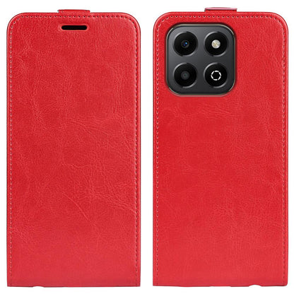 Honor X6b Texture Vertical Flip Leather Wallet Case with Card Slot, PU TPU Shockproof Protective Cover, Anti-Drop Magnetic Folio Phone Case