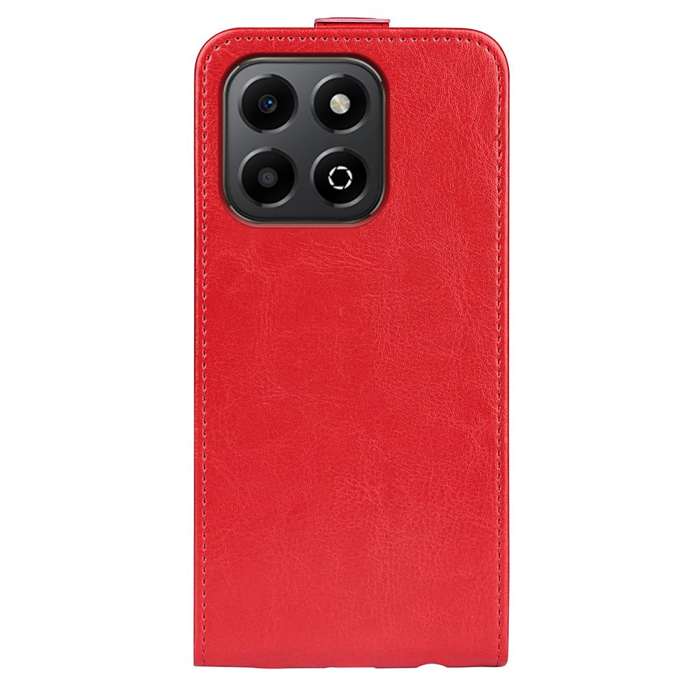 Honor X6b Texture Vertical Flip Leather Wallet Case with Card Slot, PU TPU Shockproof Protective Cover, Anti-Drop Magnetic Folio Phone Case