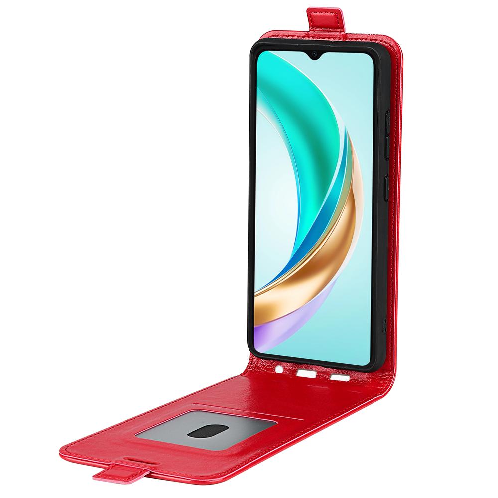 Honor X6b Texture Vertical Flip Leather Wallet Case with Card Slot, PU TPU Shockproof Protective Cover, Anti-Drop Magnetic Folio Phone Case