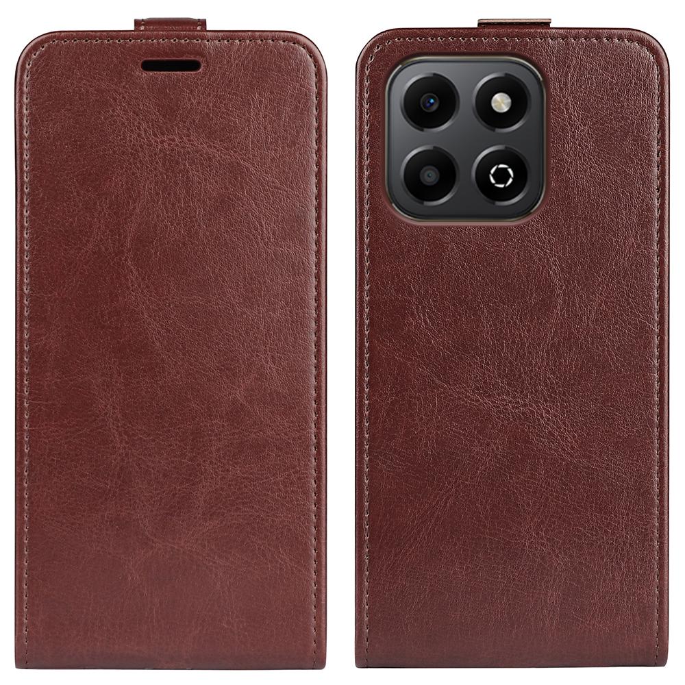 Honor X6b Texture Vertical Flip Leather Wallet Case with Card Slot, PU TPU Shockproof Protective Cover, Anti-Drop Magnetic Folio Phone Case