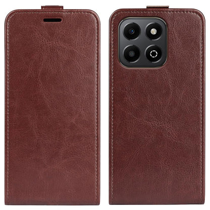Honor X6b Texture Vertical Flip Leather Wallet Case with Card Slot, PU TPU Shockproof Protective Cover, Anti-Drop Magnetic Folio Phone Case