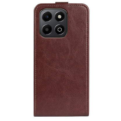 Honor X6b Texture Vertical Flip Leather Wallet Case with Card Slot, PU TPU Shockproof Protective Cover, Anti-Drop Magnetic Folio Phone Case