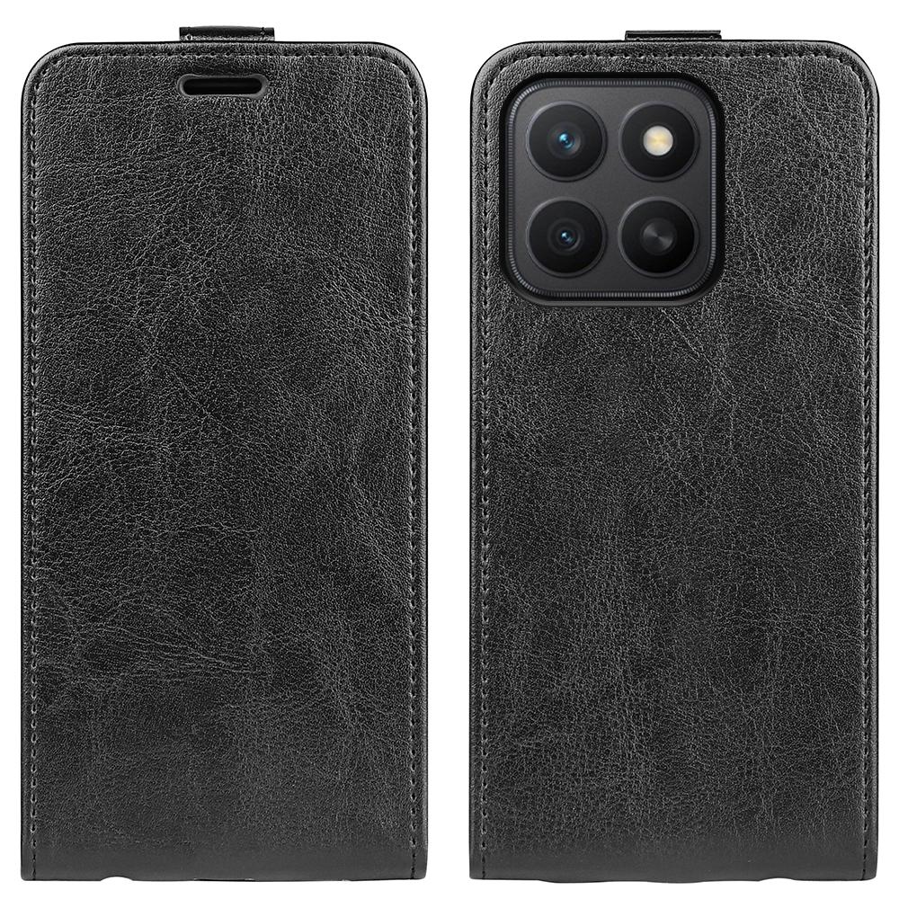 Honor X8c 4G Texture Vertical Flip Leather Wallet Case with Card Slot, PU TPU Shockproof Protective Cover, Anti-Drop Magnetic Folio Phone Case