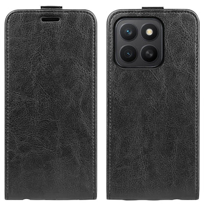 Honor X8c 4G Texture Vertical Flip Leather Wallet Case with Card Slot, PU TPU Shockproof Protective Cover, Anti-Drop Magnetic Folio Phone Case