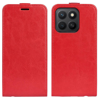 Honor X8c 4G Texture Vertical Flip Leather Wallet Case with Card Slot, PU TPU Shockproof Protective Cover, Anti-Drop Magnetic Folio Phone Case