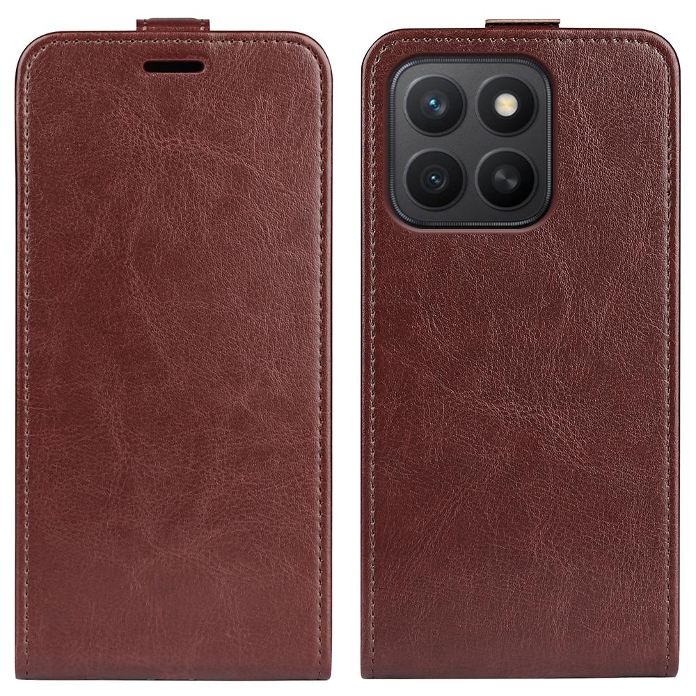 Honor X8c 4G Texture Vertical Flip Leather Wallet Case with Card Slot, PU TPU Shockproof Protective Cover, Anti-Drop Magnetic Folio Phone Case