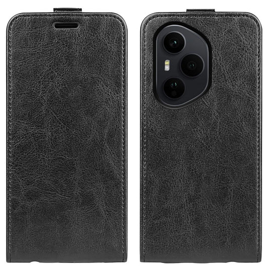 Honor 400 Pro 160.8mm Texture Vertical Flip Leather Wallet Case with Card Slot, PU TPU Shockproof Protective Cover, Anti-Drop Magnetic Folio Phone Case