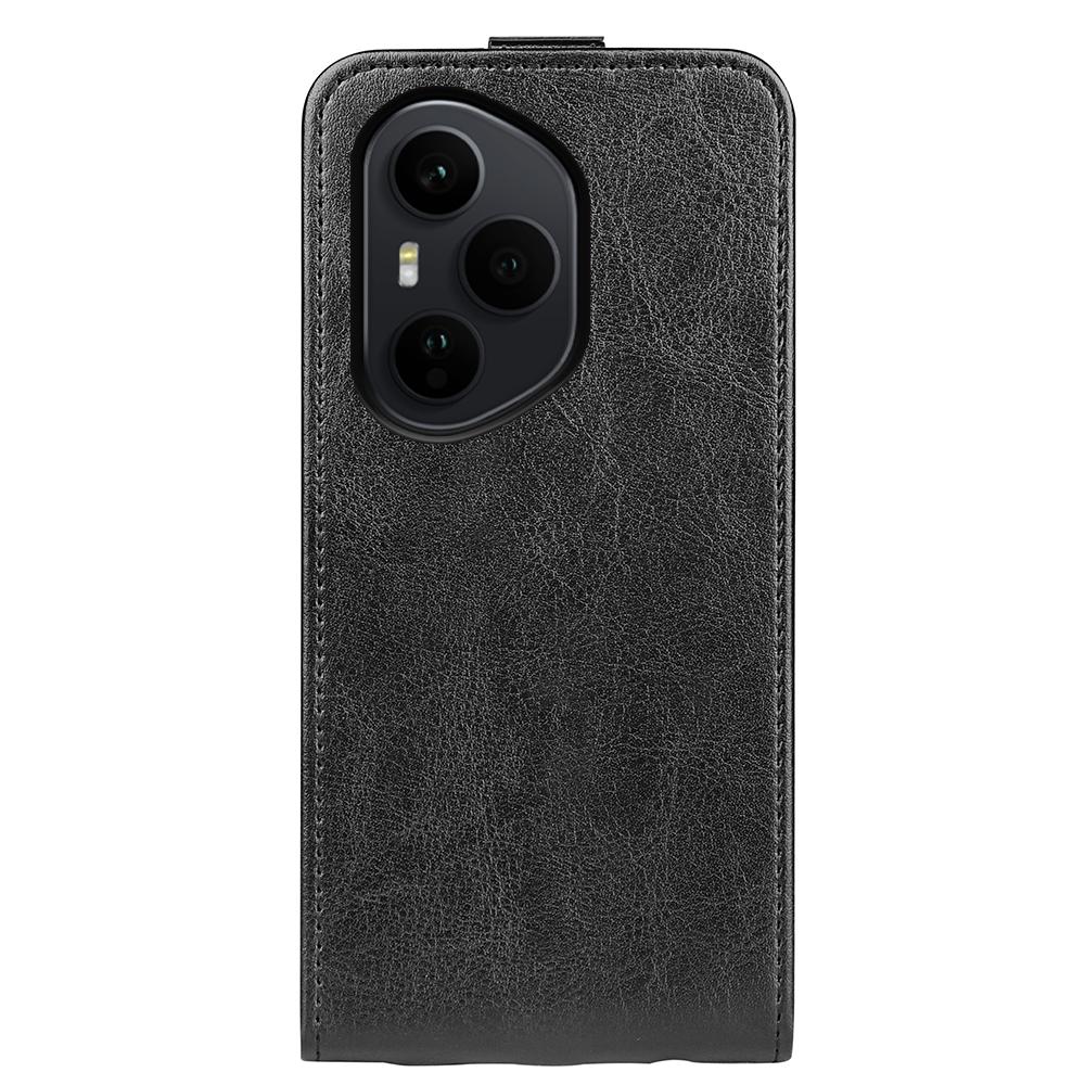Honor 400 Pro 160.8mm Texture Vertical Flip Leather Wallet Case with Card Slot, PU TPU Shockproof Protective Cover, Anti-Drop Magnetic Folio Phone Case