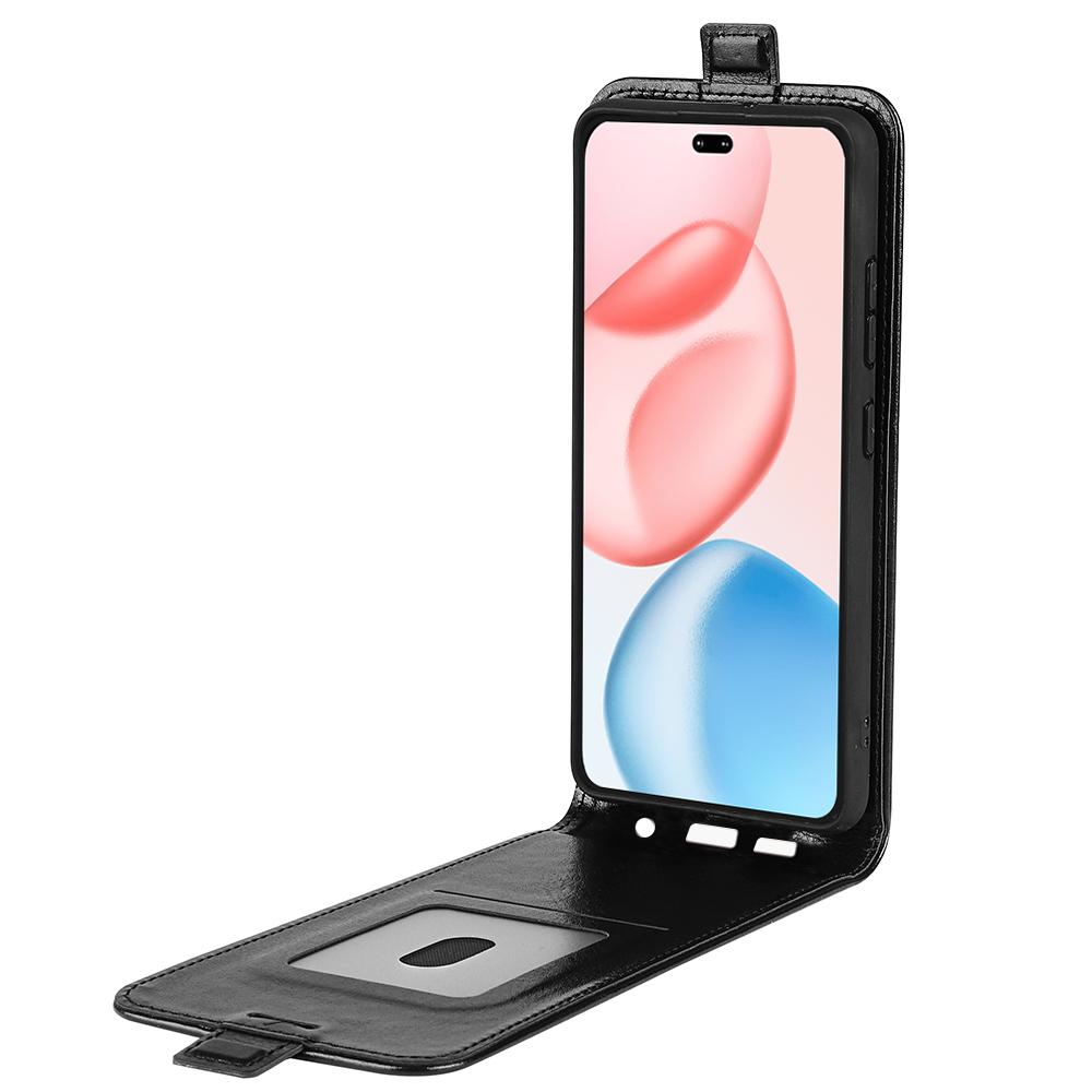 Honor 400 Pro 160.8mm Texture Vertical Flip Leather Wallet Case with Card Slot, PU TPU Shockproof Protective Cover, Anti-Drop Magnetic Folio Phone Case