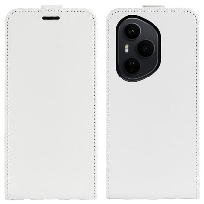 Honor 400 Pro 160.8mm Texture Vertical Flip Leather Wallet Case with Card Slot, PU TPU Shockproof Protective Cover, Anti-Drop Magnetic Folio Phone Case