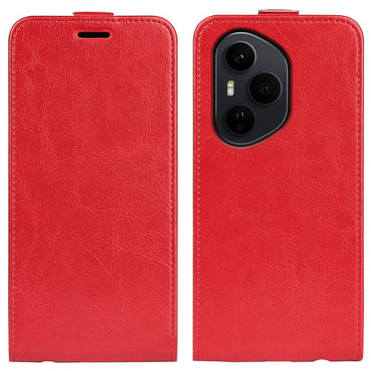 Honor 400 Pro 160.8mm Texture Vertical Flip Leather Wallet Case with Card Slot, PU TPU Shockproof Protective Cover, Anti-Drop Magnetic Folio Phone Case