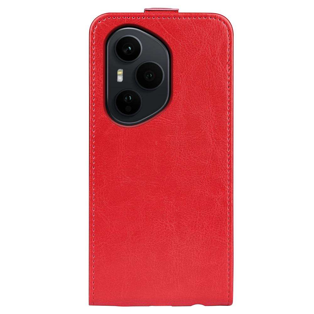 Honor 400 Pro 160.8mm Texture Vertical Flip Leather Wallet Case with Card Slot, PU TPU Shockproof Protective Cover, Anti-Drop Magnetic Folio Phone Case