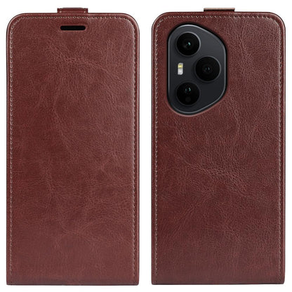 Honor 400 Pro 160.8mm Texture Vertical Flip Leather Wallet Case with Card Slot, PU TPU Shockproof Protective Cover, Anti-Drop Magnetic Folio Phone Case