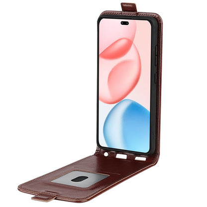 Honor 400 Pro 160.8mm Texture Vertical Flip Leather Wallet Case with Card Slot, PU TPU Shockproof Protective Cover, Anti-Drop Magnetic Folio Phone Case