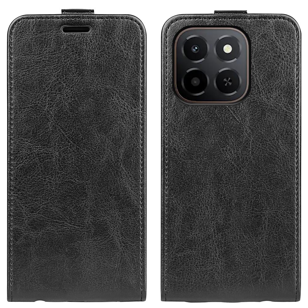 Honor X6c Texture Vertical Flip Leather Wallet Case with Card Slot, PU TPU Shockproof Protective Cover, Anti-Drop Magnetic Folio Phone Case