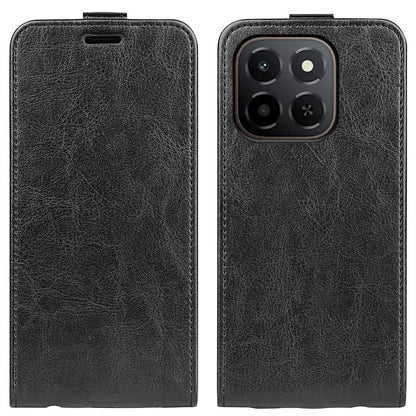 Honor X6c Texture Vertical Flip Leather Wallet Case with Card Slot, PU TPU Shockproof Protective Cover, Anti-Drop Magnetic Folio Phone Case