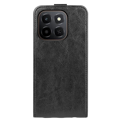 Honor X6c Texture Vertical Flip Leather Wallet Case with Card Slot, PU TPU Shockproof Protective Cover, Anti-Drop Magnetic Folio Phone Case