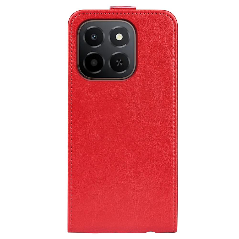 Honor X6c Texture Vertical Flip Leather Wallet Case with Card Slot, PU TPU Shockproof Protective Cover, Anti-Drop Magnetic Folio Phone Case