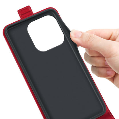 Honor X6c Texture Vertical Flip Leather Wallet Case with Card Slot, PU TPU Shockproof Protective Cover, Anti-Drop Magnetic Folio Phone Case