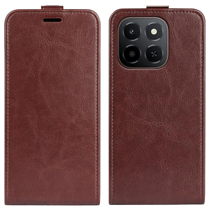 Honor X6c Texture Vertical Flip Leather Wallet Case with Card Slot, PU TPU Shockproof Protective Cover, Anti-Drop Magnetic Folio Phone Case