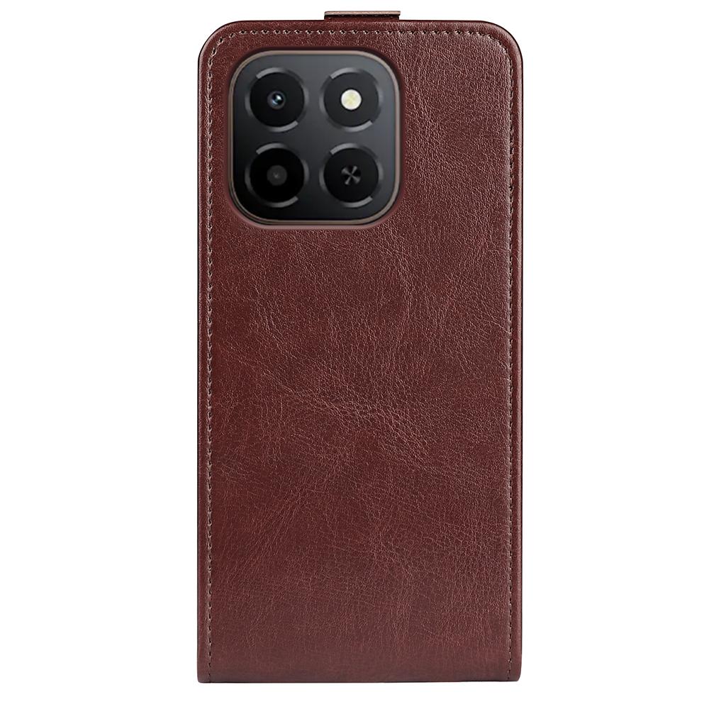 Honor X6c Texture Vertical Flip Leather Wallet Case with Card Slot, PU TPU Shockproof Protective Cover, Anti-Drop Magnetic Folio Phone Case