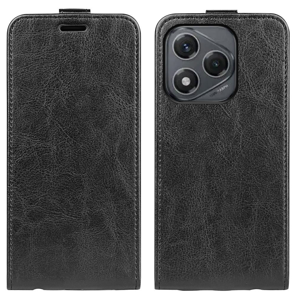 Honor 400 Smart 5G Texture Vertical Flip Leather Wallet Case with Card Slot, PU TPU Shockproof Protective Cover, Anti-Drop Magnetic Folio Phone Case