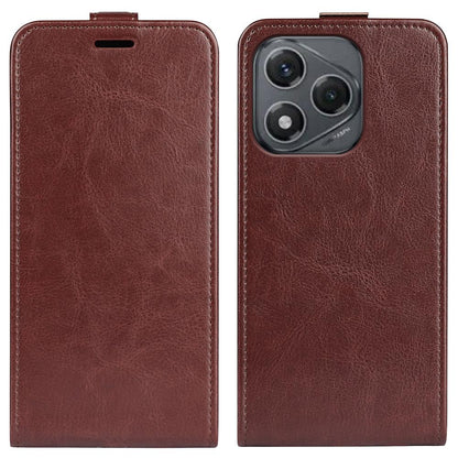 Honor 400 Smart 5G Texture Vertical Flip Leather Wallet Case with Card Slot, PU TPU Shockproof Protective Cover, Anti-Drop Magnetic Folio Phone Case