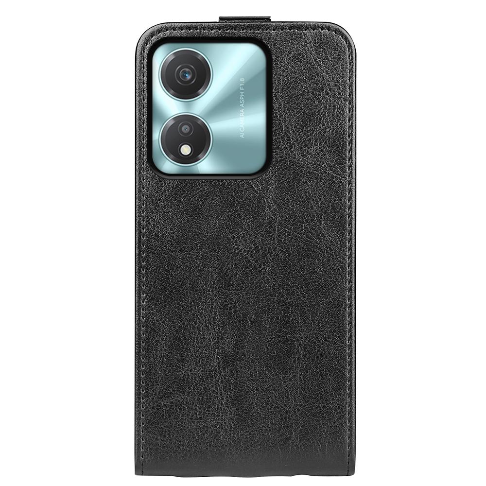 Honor X5c Plus Texture Vertical Flip Leather Wallet Case with Card Slot, PU TPU Shockproof Protective Cover, Anti-Drop Magnetic Folio Phone Case